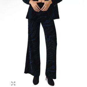 [NWT] $350 BA&SH Teana Marble Print Velvet Pants. Size 4